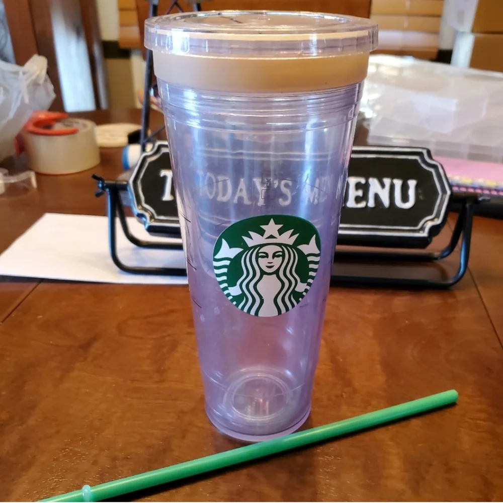 Starbucks 24oz Clear Siren Logo Cold Cup Tumbler
